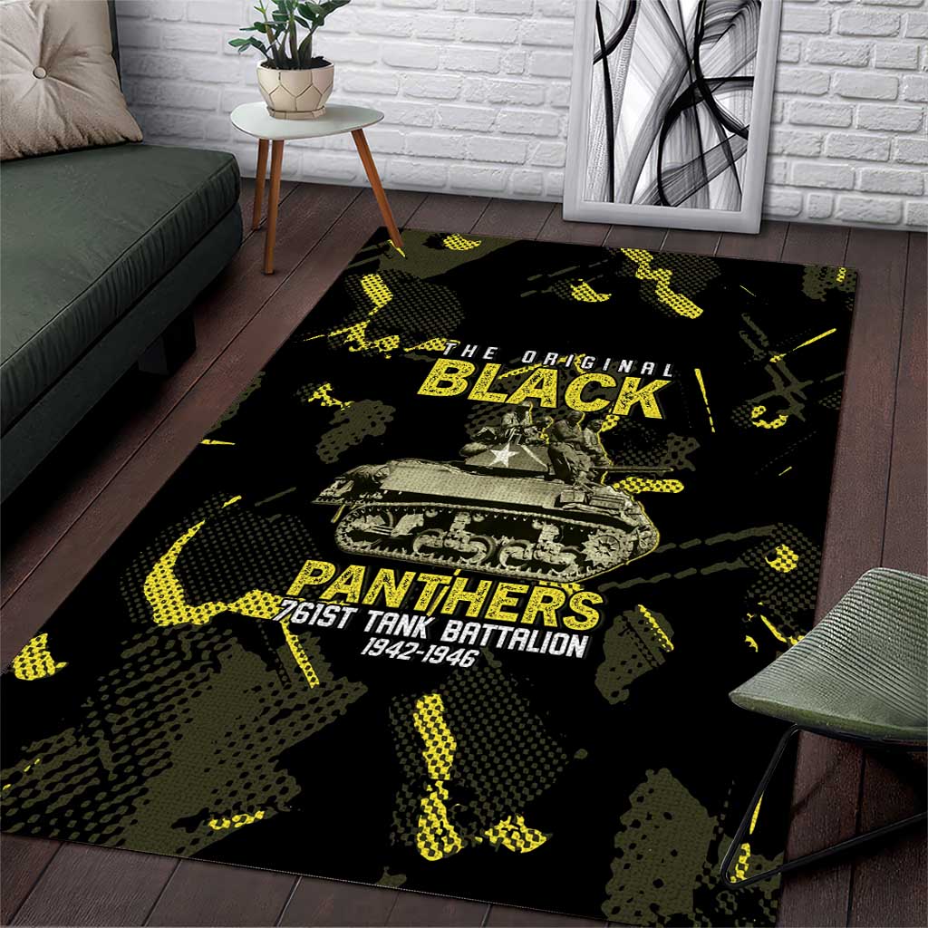 The Original Black Panthers 761st Tank Battalion Area Rug African American Heroes - Wonder Print Shop