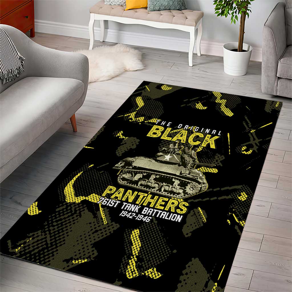 The Original Black Panthers 761st Tank Battalion Area Rug African American Heroes - Wonder Print Shop