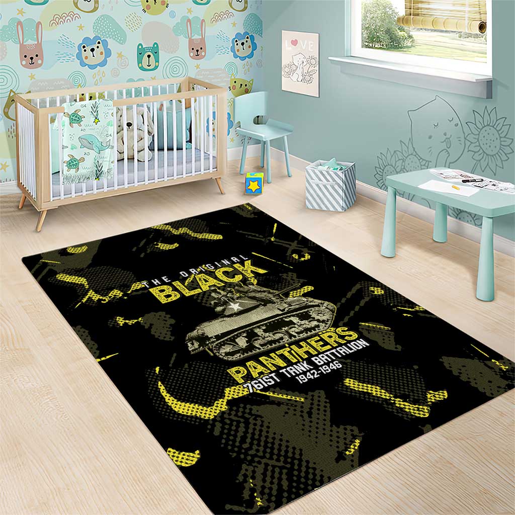 The Original Black Panthers 761st Tank Battalion Area Rug African American Heroes - Wonder Print Shop