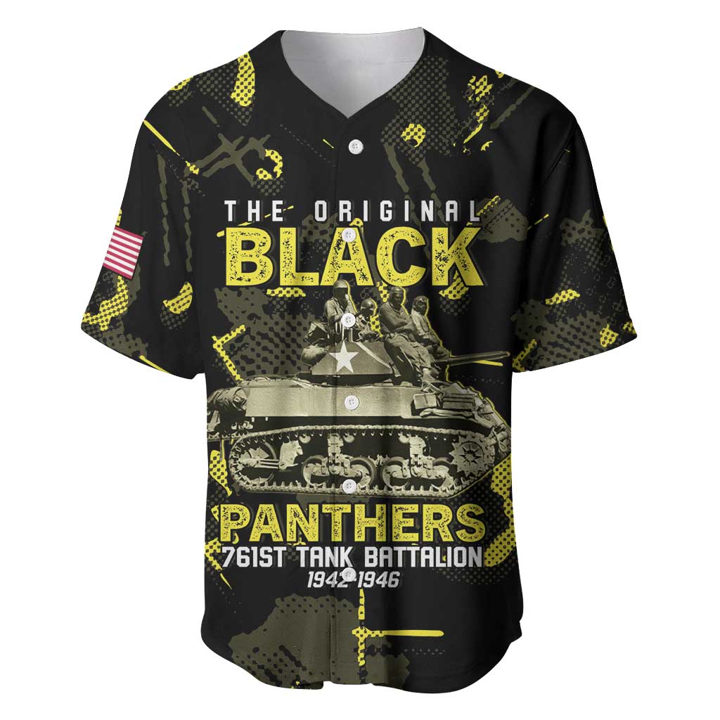 The Original Black Panthers 761st Tank Battalion Baseball Jersey African American Heroes - Wonder Print Shop