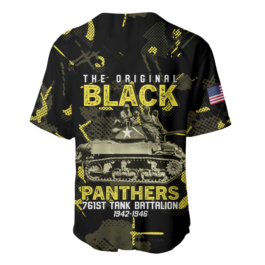 The Original Black Panthers 761st Tank Battalion Baseball Jersey African American Heroes - Wonder Print Shop