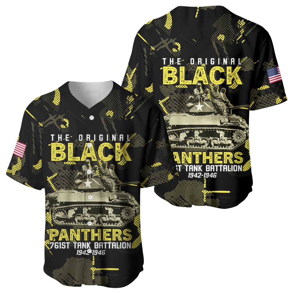 The Original Black Panthers 761st Tank Battalion Baseball Jersey African American Heroes - Wonder Print Shop