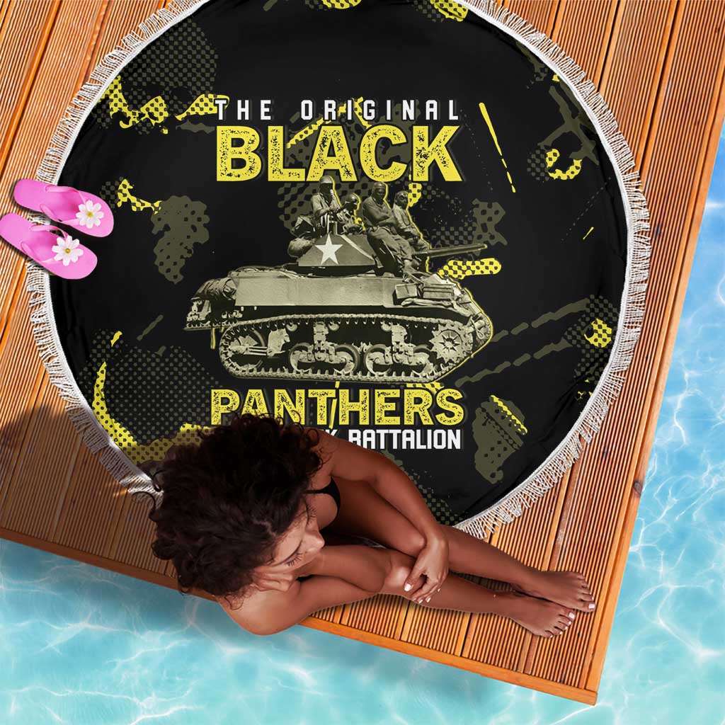 The Original Black Panthers 761st Tank Battalion Beach Blanket African American Heroes - Wonder Print Shop