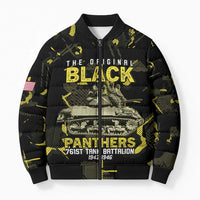 The Original Black Panthers 761st Tank Battalion Bomber Puffer Jacket African American Heroes - Wonder Print Shop