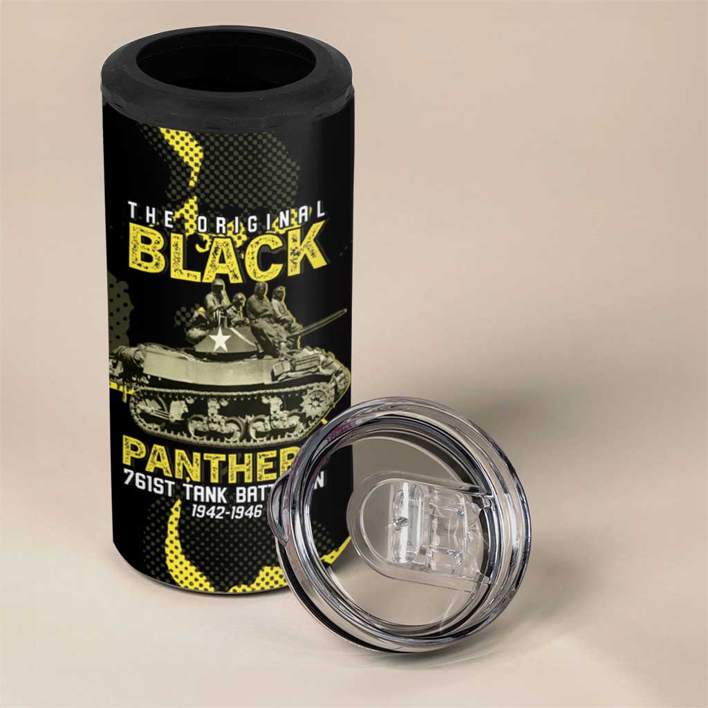 The Original Black Panthers 761st Tank Battalion 4 in 1 Can Cooler Tumbler African American Heroes - Wonder Print Shop