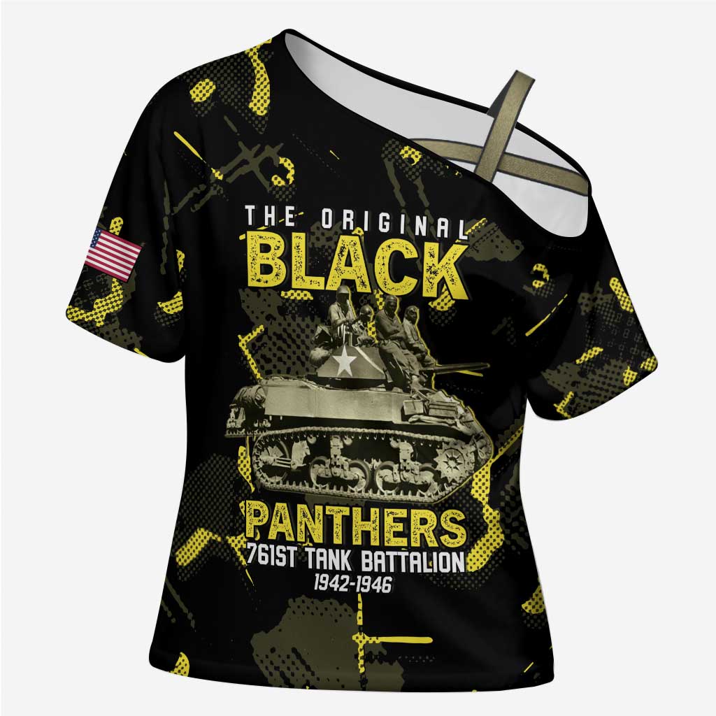 The Original Black Panthers 761st Tank Battalion Cross Shoulder Shirt African American Heroes - Wonder Print Shop