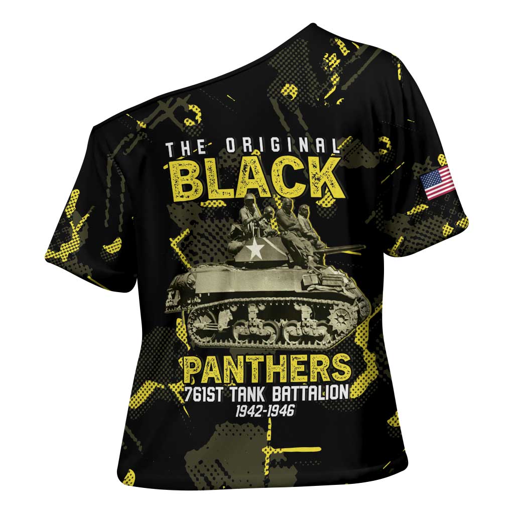 The Original Black Panthers 761st Tank Battalion Cross Shoulder Shirt African American Heroes - Wonder Print Shop