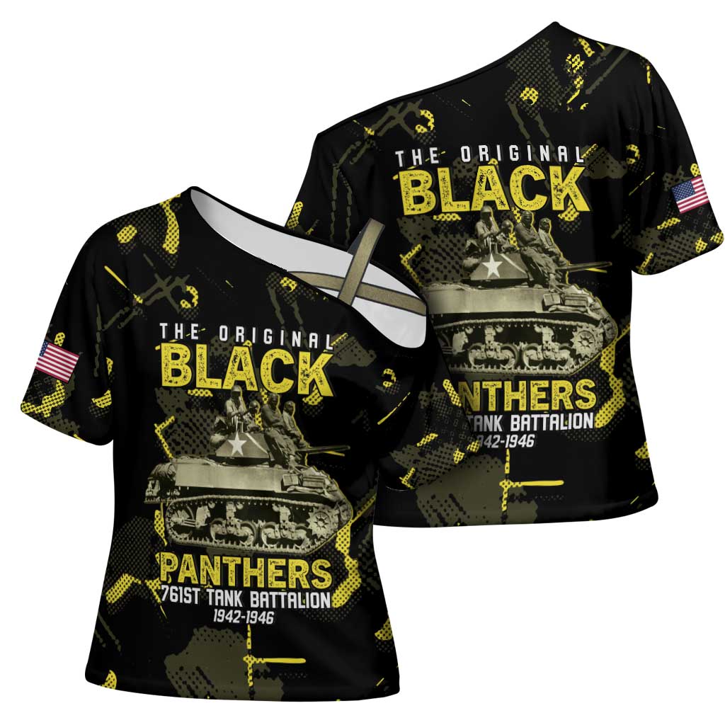 The Original Black Panthers 761st Tank Battalion Cross Shoulder Shirt African American Heroes - Wonder Print Shop