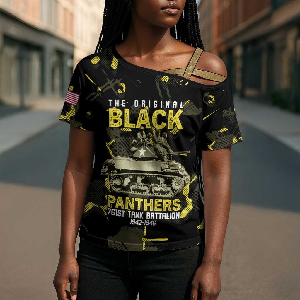 The Original Black Panthers 761st Tank Battalion Cross Shoulder Shirt African American Heroes - Wonder Print Shop