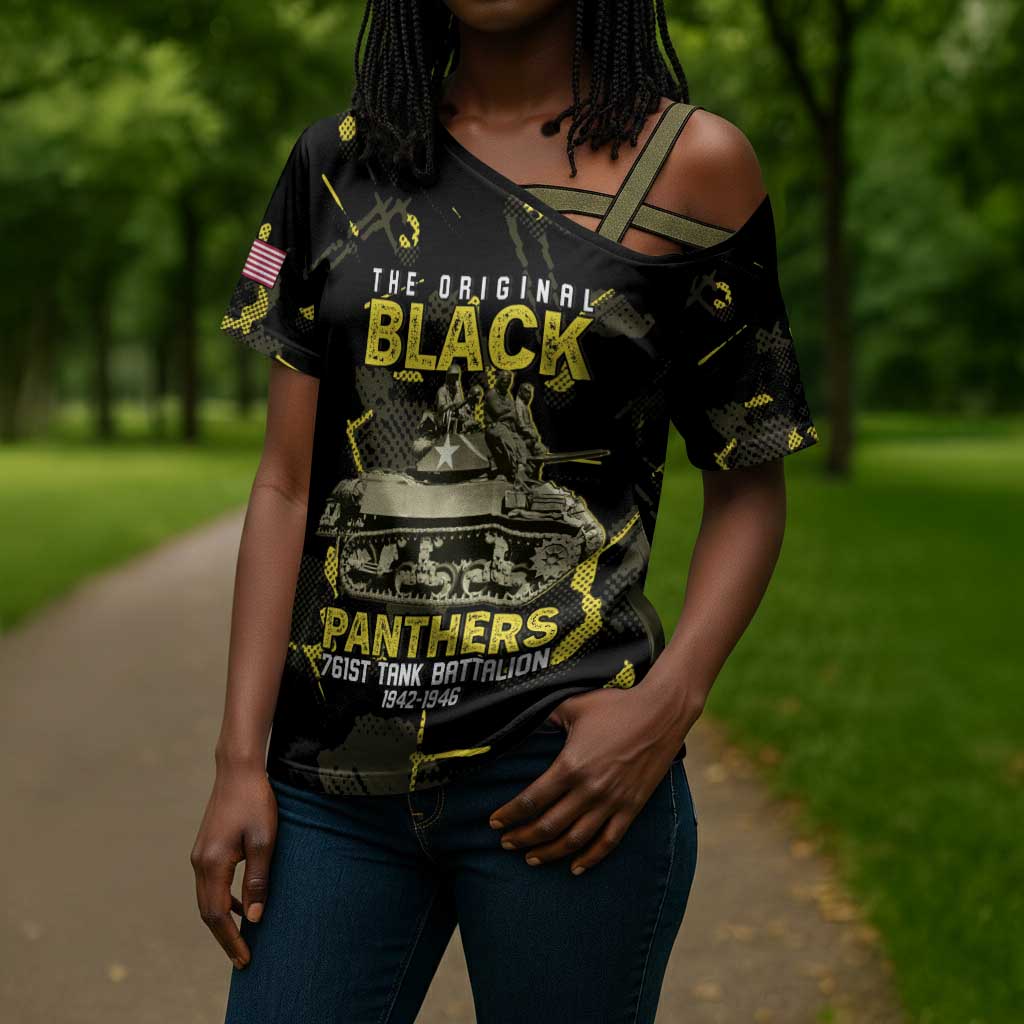 The Original Black Panthers 761st Tank Battalion Cross Shoulder Shirt African American Heroes - Wonder Print Shop
