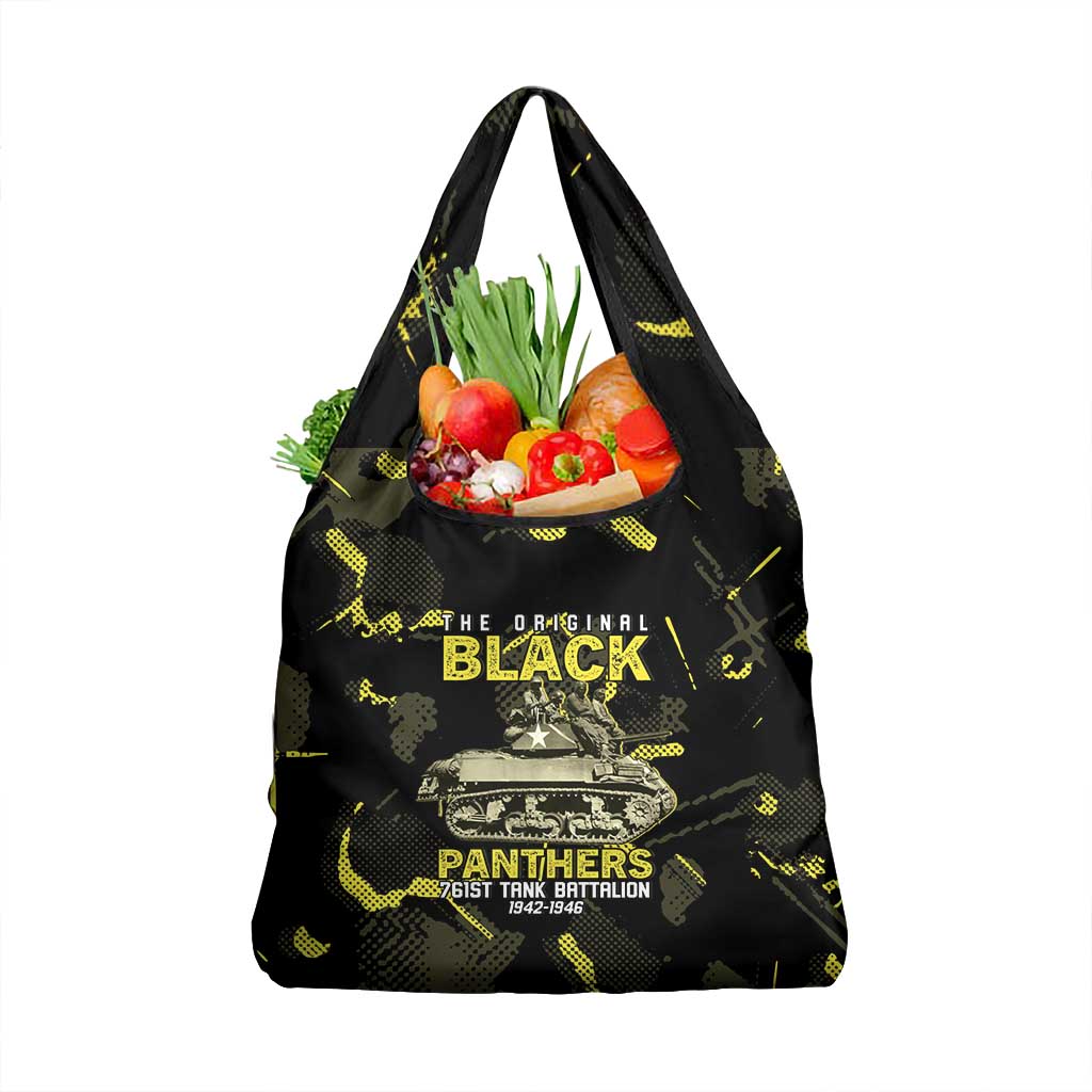 The Original Black Panthers 761st Tank Battalion Grocery Bag African American Heroes - Wonder Print Shop
