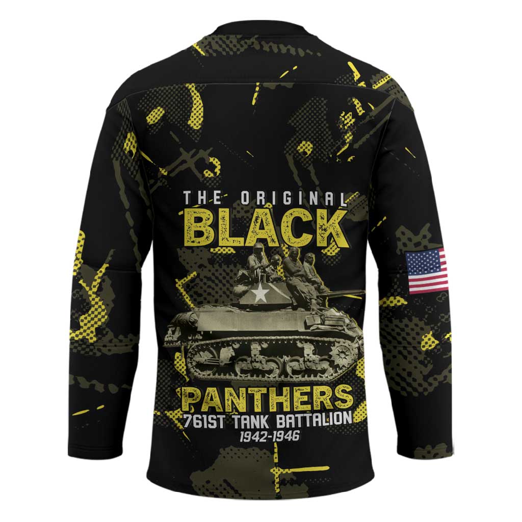 The Original Black Panthers 761st Tank Battalion Hockey Jersey African American Heroes - Wonder Print Shop
