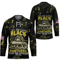 The Original Black Panthers 761st Tank Battalion Hockey Jersey African American Heroes - Wonder Print Shop