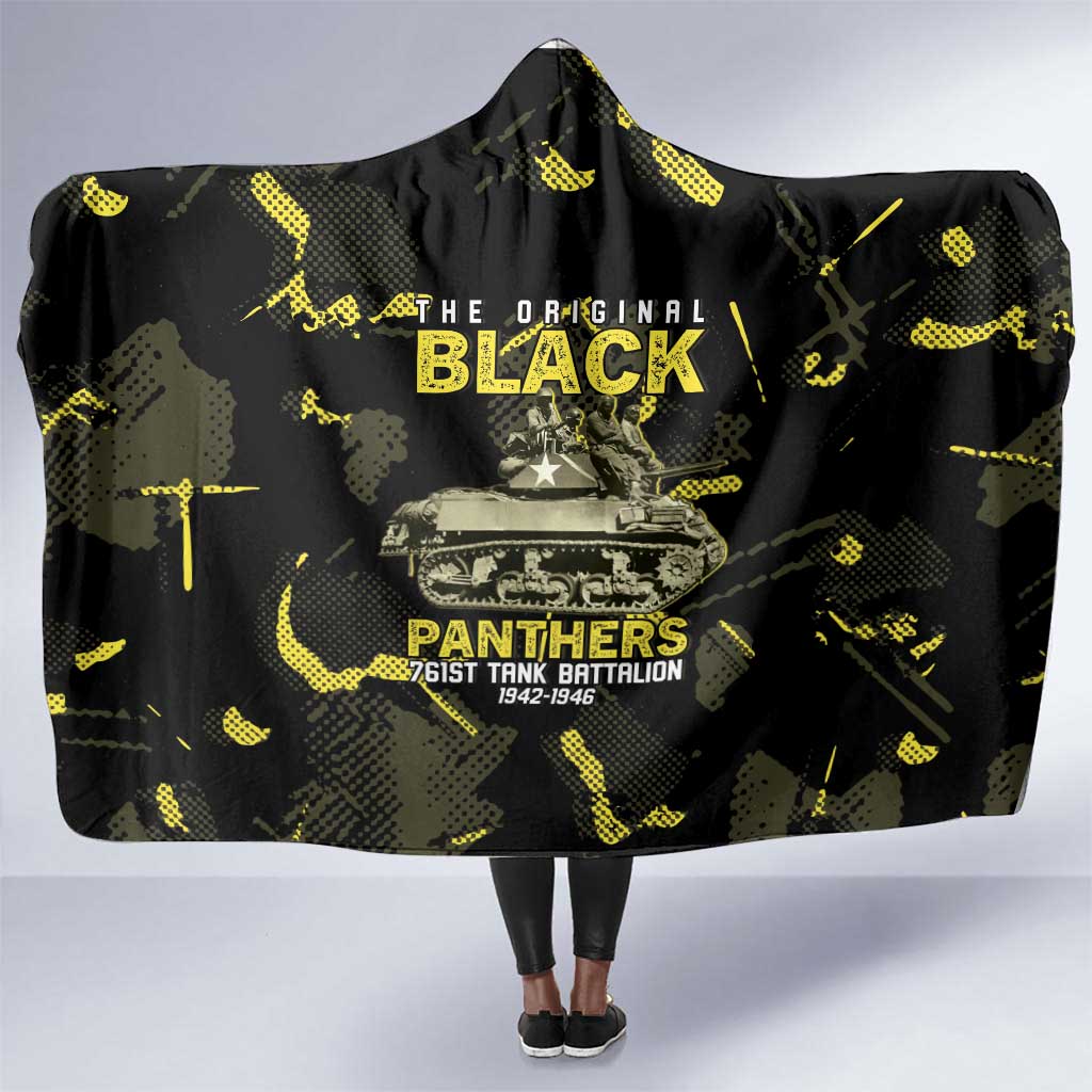 The Original Black Panthers 761st Tank Battalion Hooded Blanket African American Heroes - Wonder Print Shop