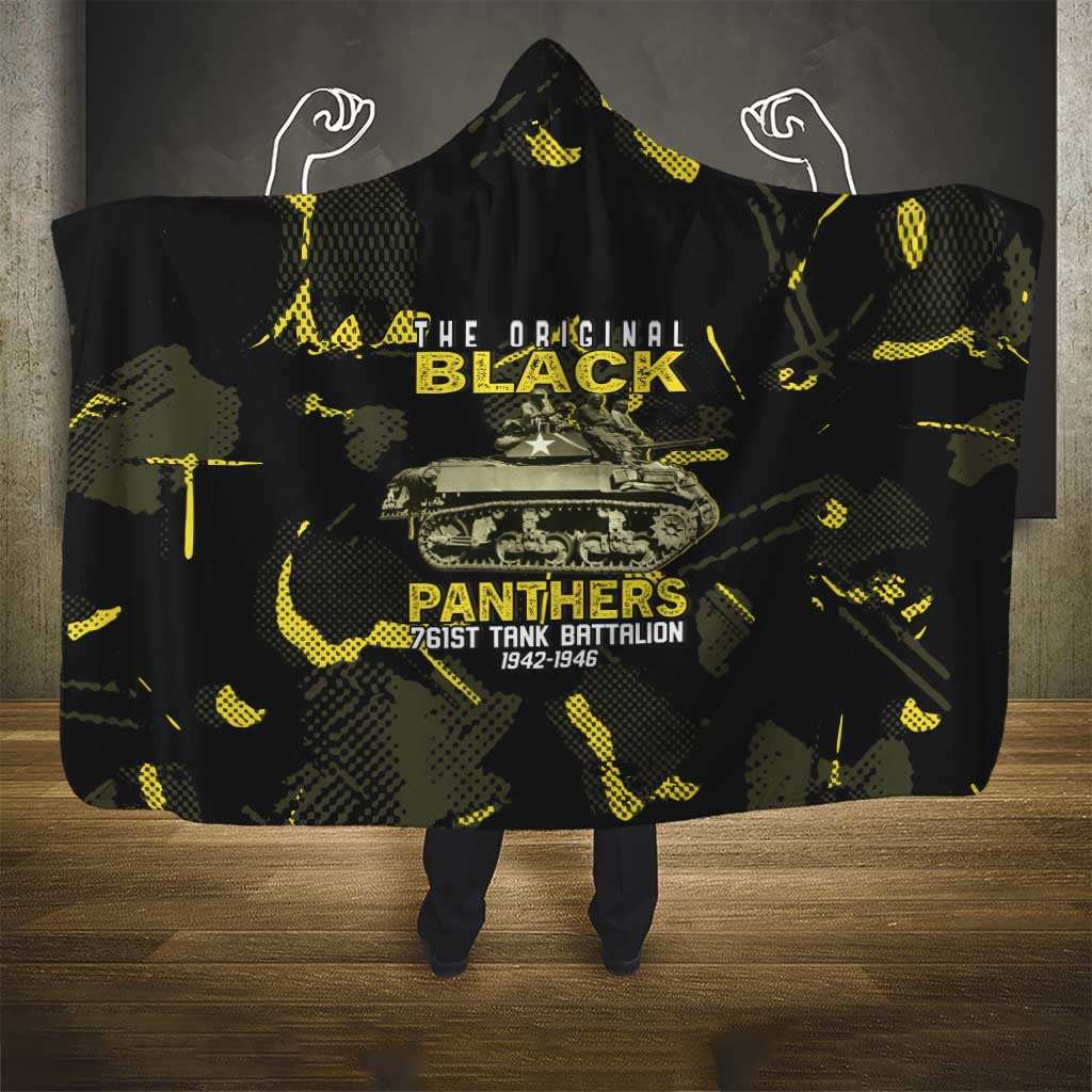 The Original Black Panthers 761st Tank Battalion Hooded Blanket African American Heroes - Wonder Print Shop