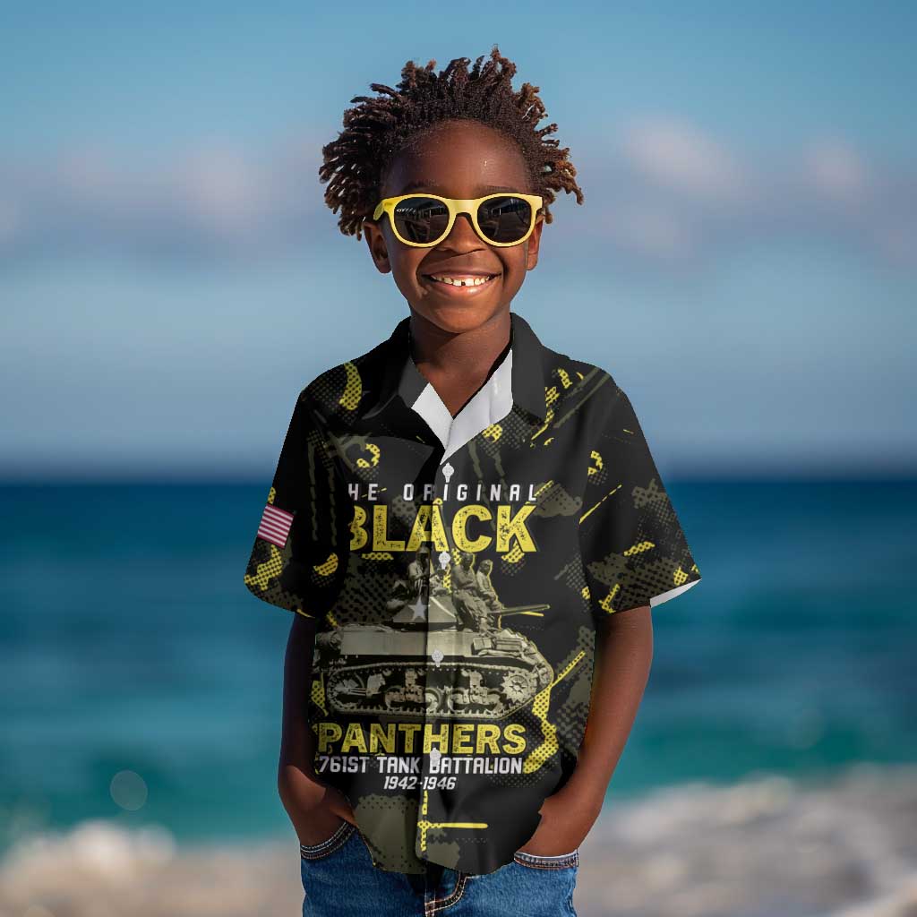 The Original Black Panthers 761st Tank Battalion Kid Hawaiian Shirt African American Heroes - Wonder Print Shop
