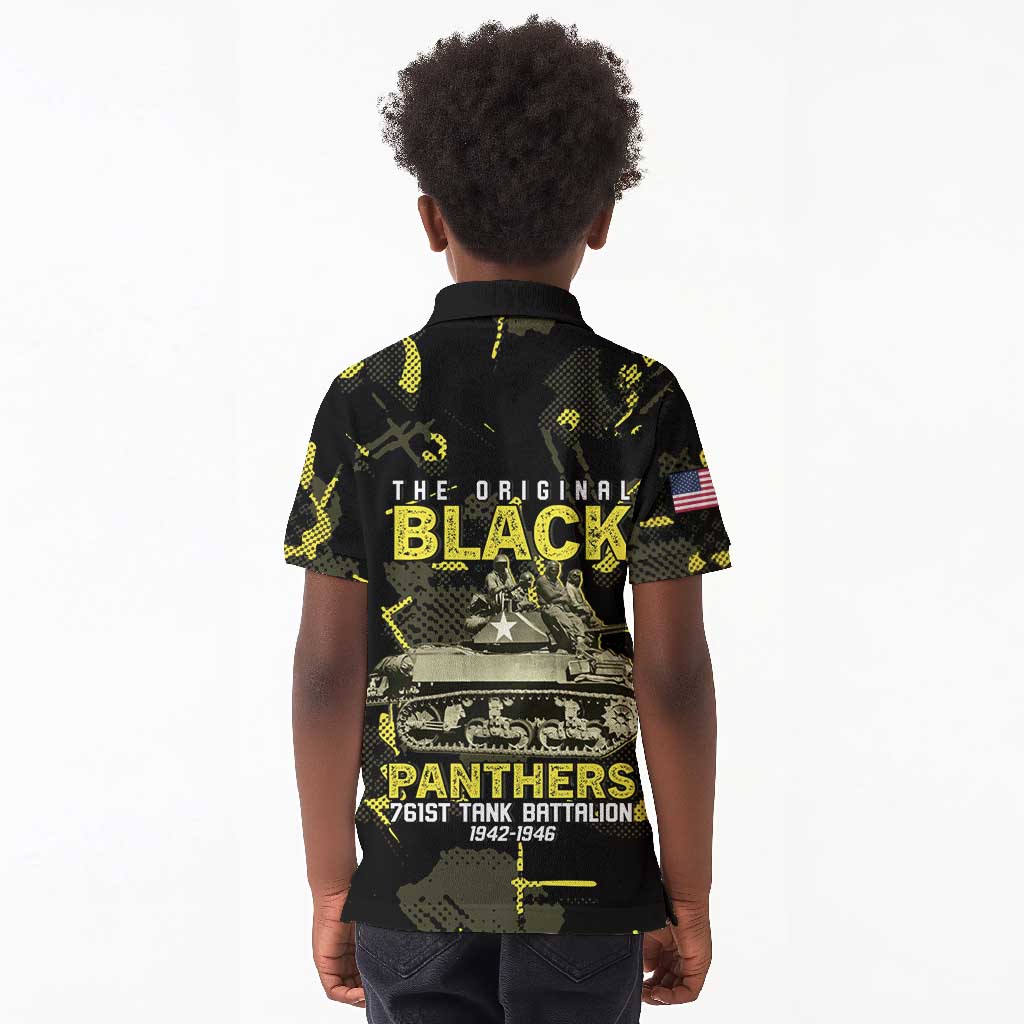 The Original Black Panthers 761st Tank Battalion Kid Polo Shirt African American Heroes - Wonder Print Shop