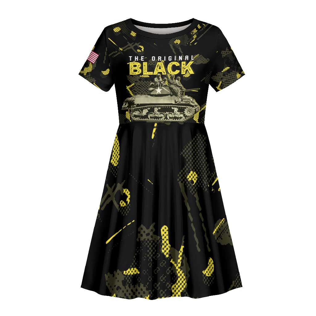 The Original Black Panthers 761st Tank Battalion Kid Short Sleeve Dress African American Heroes - Wonder Print Shop