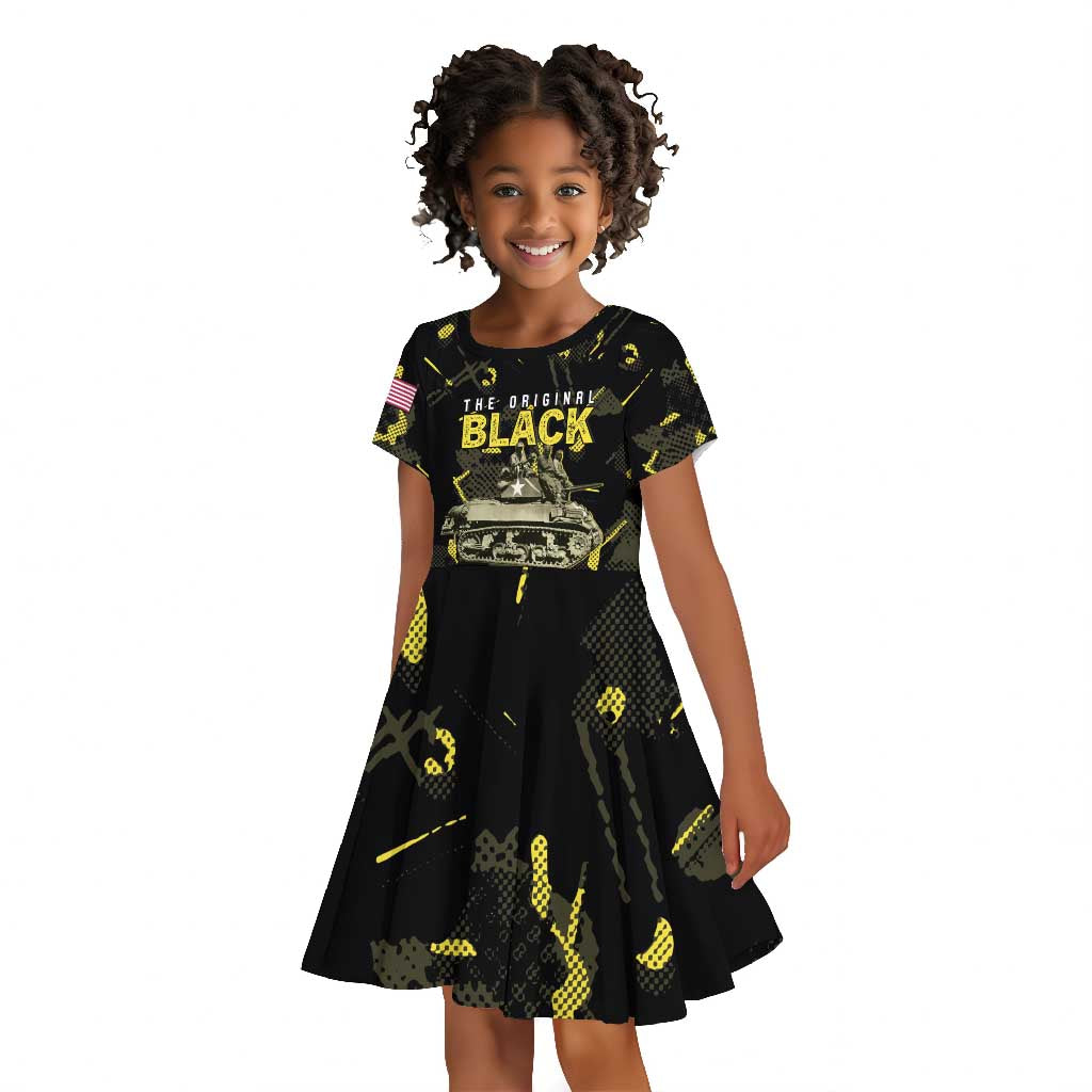 The Original Black Panthers 761st Tank Battalion Kid Short Sleeve Dress African American Heroes - Wonder Print Shop