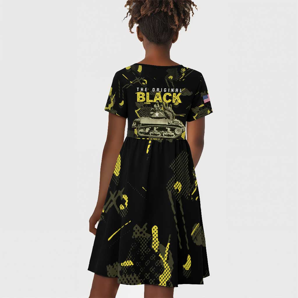 The Original Black Panthers 761st Tank Battalion Kid Short Sleeve Dress African American Heroes - Wonder Print Shop