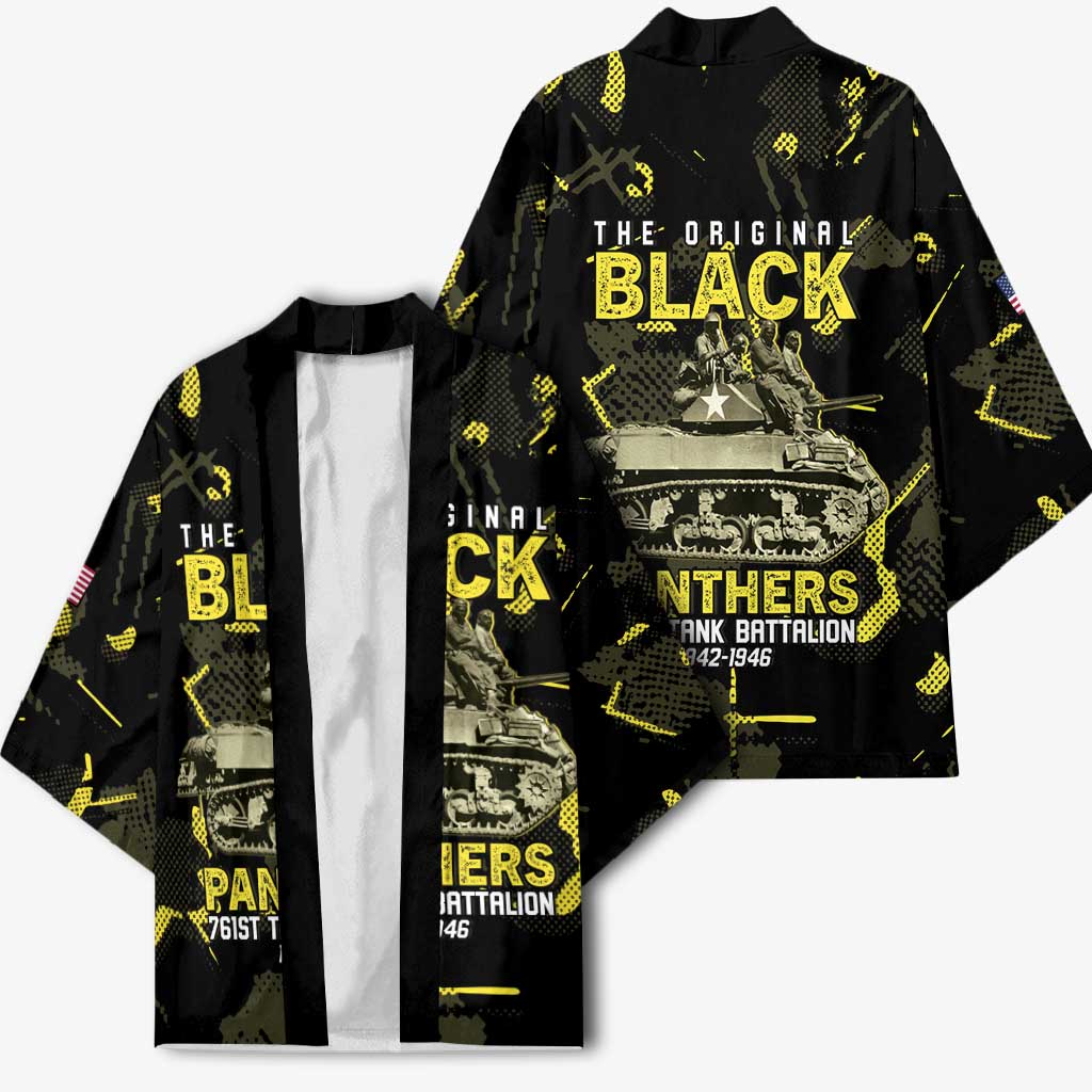 The Original Black Panthers 761st Tank Battalion Kimono African American Heroes - Wonder Print Shop