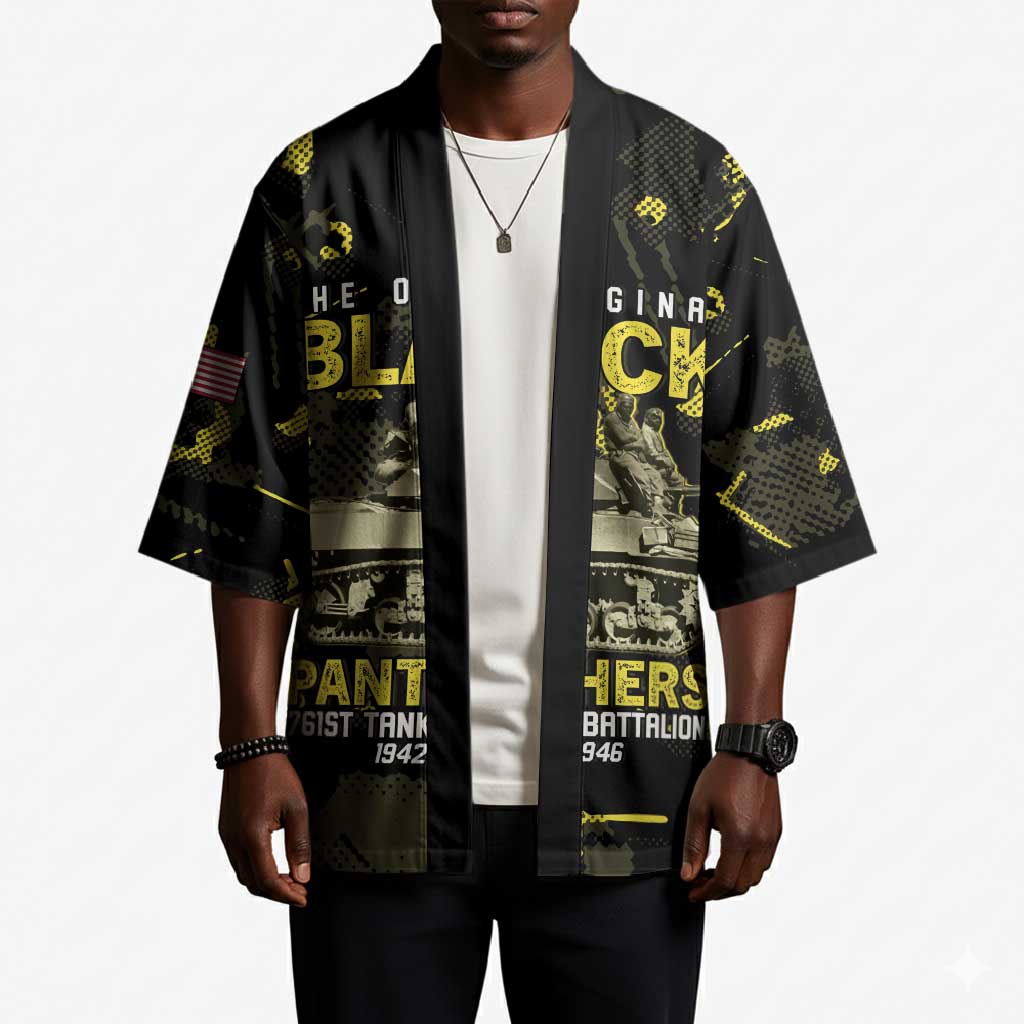 The Original Black Panthers 761st Tank Battalion Kimono African American Heroes - Wonder Print Shop