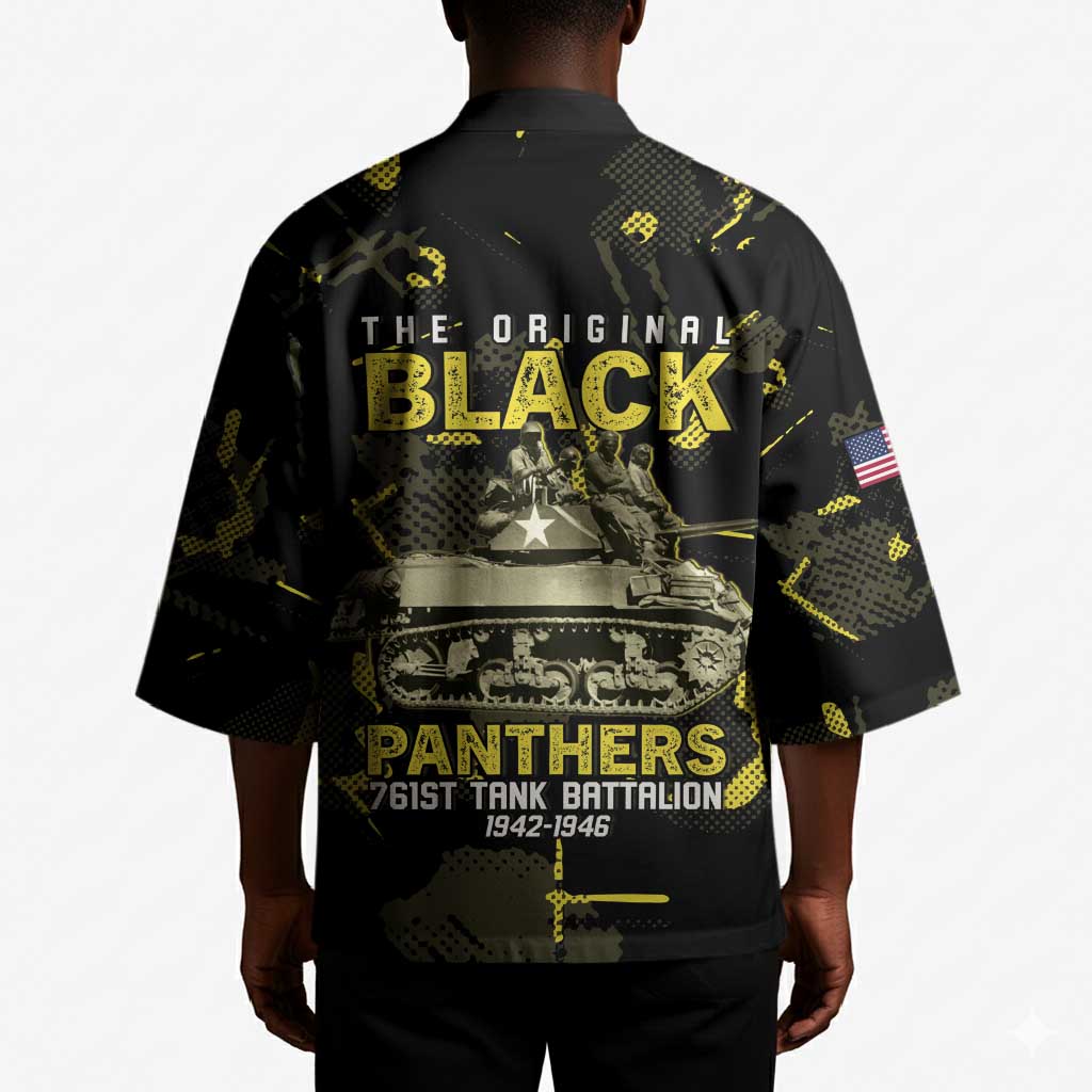 The Original Black Panthers 761st Tank Battalion Kimono African American Heroes - Wonder Print Shop