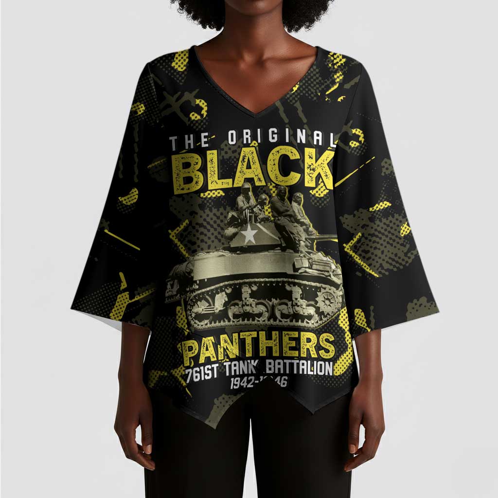 The Original Black Panthers 761st Tank Battalion Kimono Sleeve Blouse African American Heroes - Wonder Print Shop
