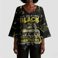 The Original Black Panthers 761st Tank Battalion Kimono Sleeve Blouse African American Heroes - Wonder Print Shop