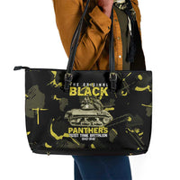The Original Black Panthers 761st Tank Battalion Leather Tote Bag African American Heroes - Wonder Print Shop