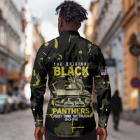 The Original Black Panthers 761st Tank Battalion Long Sleeve Button Shirt African American Heroes - Wonder Print Shop