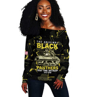 The Original Black Panthers 761st Tank Battalion Off Shoulder Sweater African American Heroes - Wonder Print Shop
