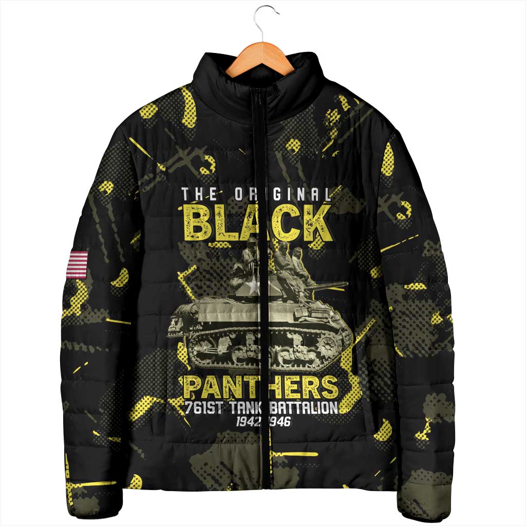 The Original Black Panthers 761st Tank Battalion Padded Jacket African American Heroes - Wonder Print Shop