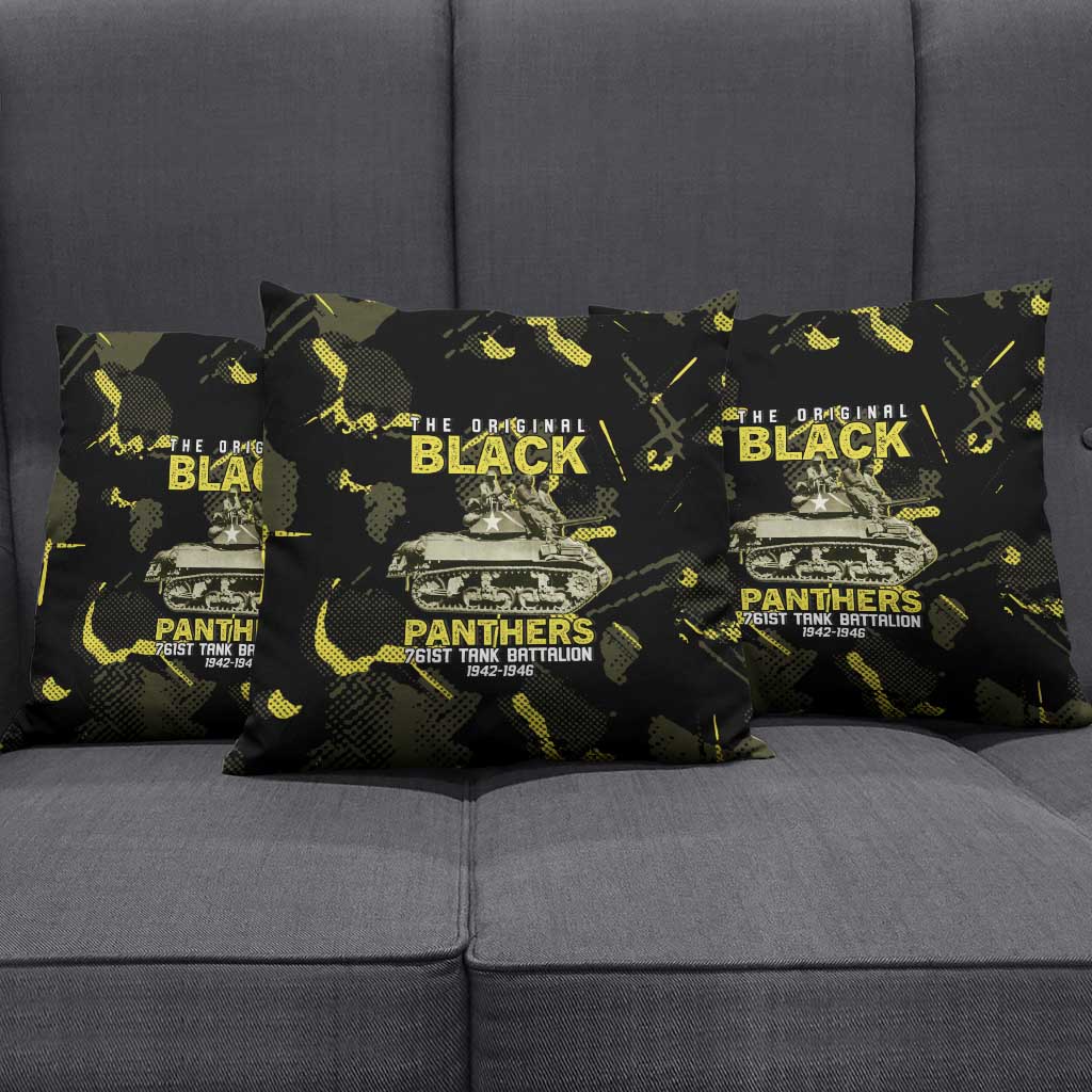 The Original Black Panthers 761st Tank Battalion Pillow Cover African American Heroes - Wonder Print Shop