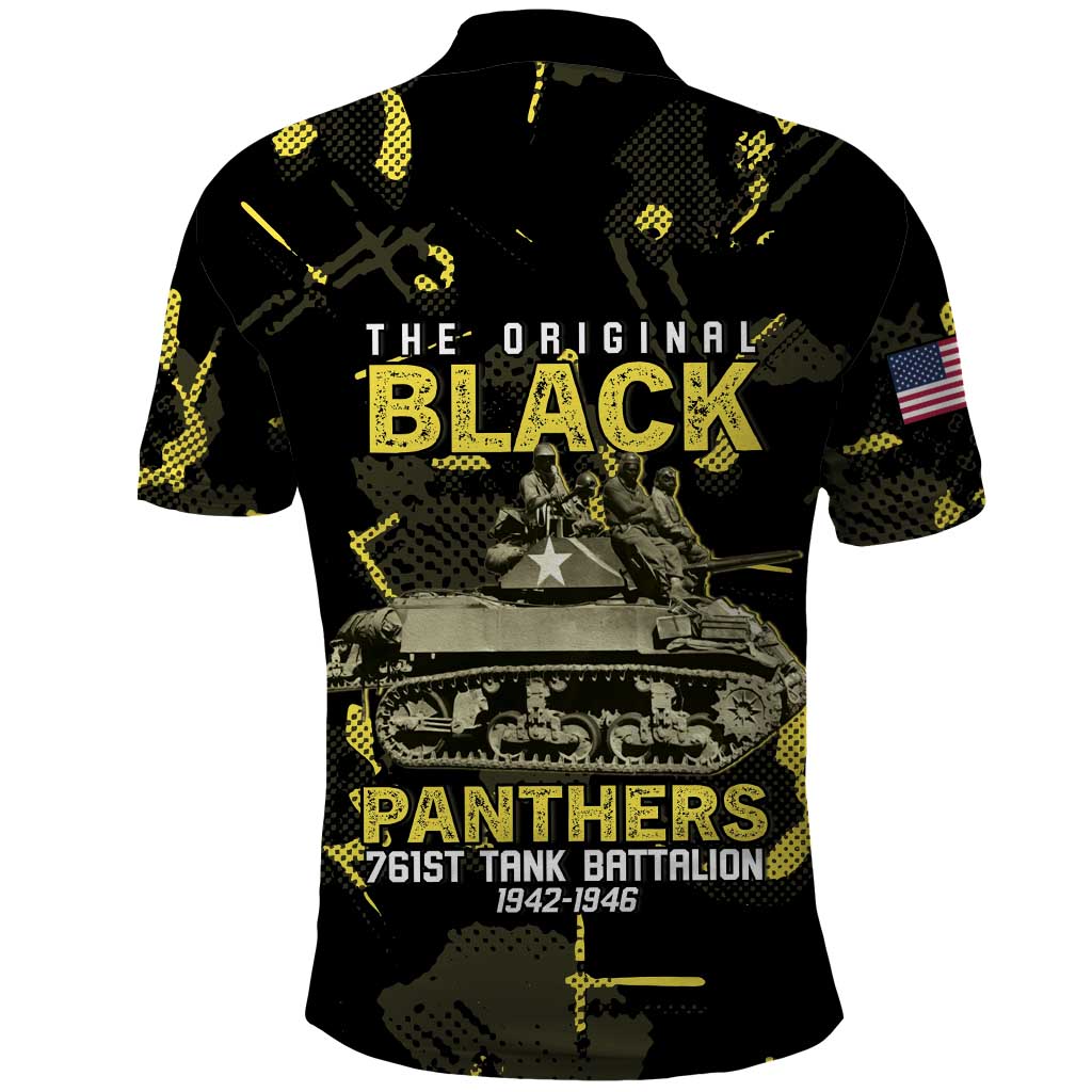 The Original Black Panthers 761st Tank Battalion Polo Shirt African American Heroes - Wonder Print Shop