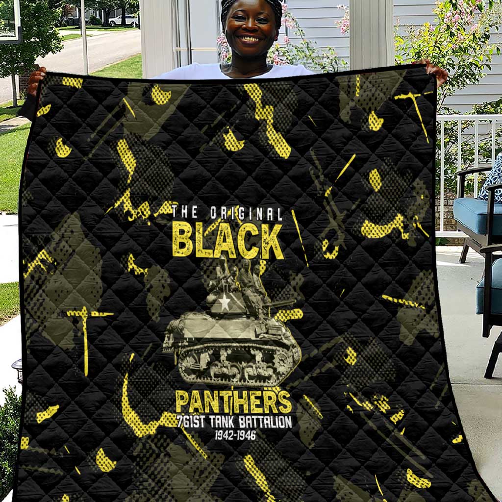 The Original Black Panthers 761st Tank Battalion Quilt African American Heroes - Wonder Print Shop