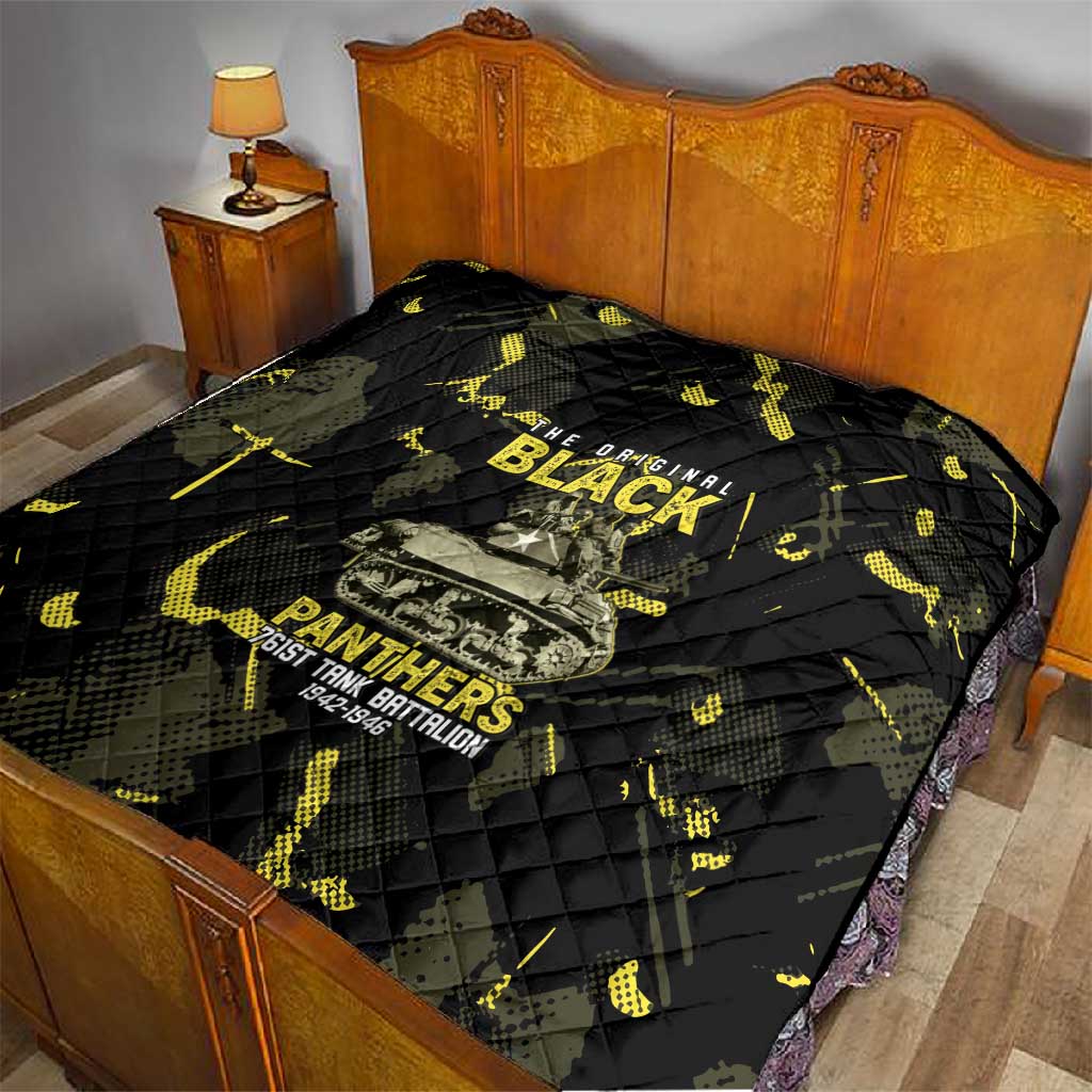 The Original Black Panthers 761st Tank Battalion Quilt African American Heroes - Wonder Print Shop