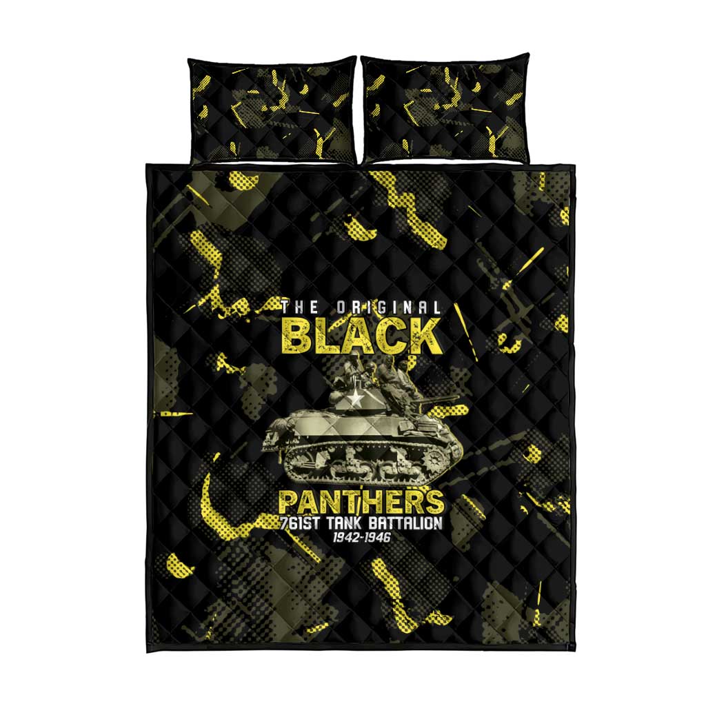 The Original Black Panthers 761st Tank Battalion Quilt Bed Set African American Heroes - Wonder Print Shop