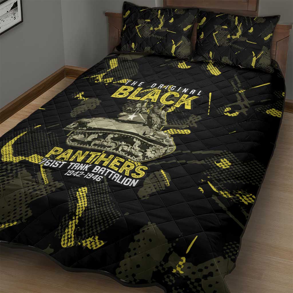 The Original Black Panthers 761st Tank Battalion Quilt Bed Set African American Heroes - Wonder Print Shop