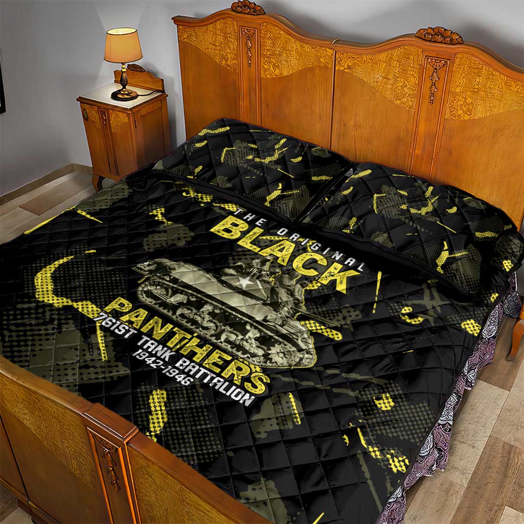 The Original Black Panthers 761st Tank Battalion Quilt Bed Set African American Heroes - Wonder Print Shop