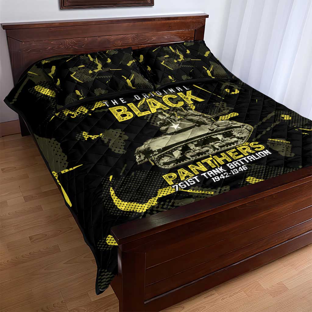 The Original Black Panthers 761st Tank Battalion Quilt Bed Set African American Heroes - Wonder Print Shop