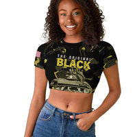 The Original Black Panthers 761st Tank Battalion Raglan Cropped T shirt African American Heroes - Wonder Print Shop
