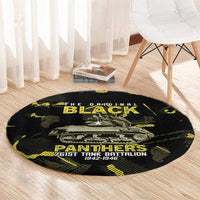 The Original Black Panthers 761st Tank Battalion Round Carpet African American Heroes - Wonder Print Shop