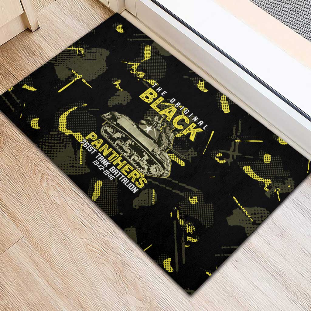 The Original Black Panthers 761st Tank Battalion Rubber Doormat African American Heroes - Wonder Print Shop