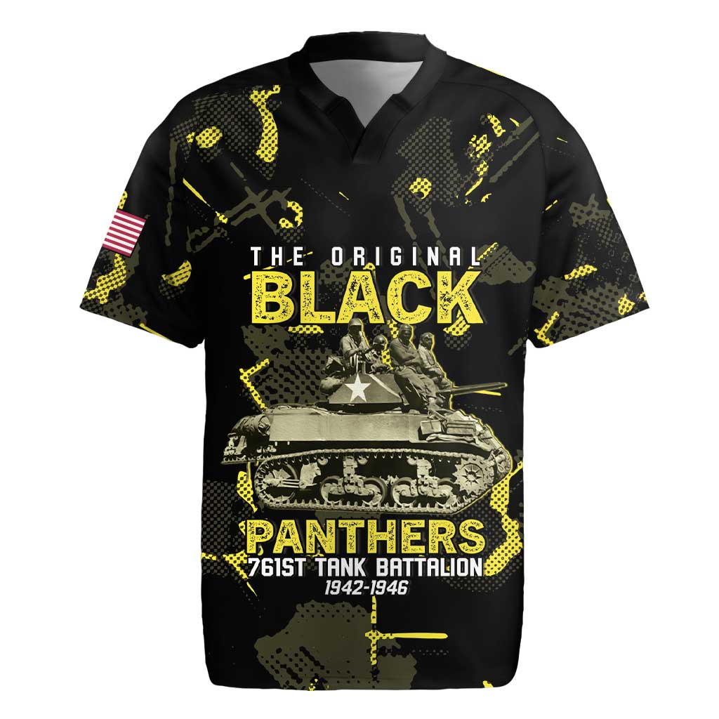 The Original Black Panthers 761st Tank Battalion Rugby Jersey African American Heroes - Wonder Print Shop
