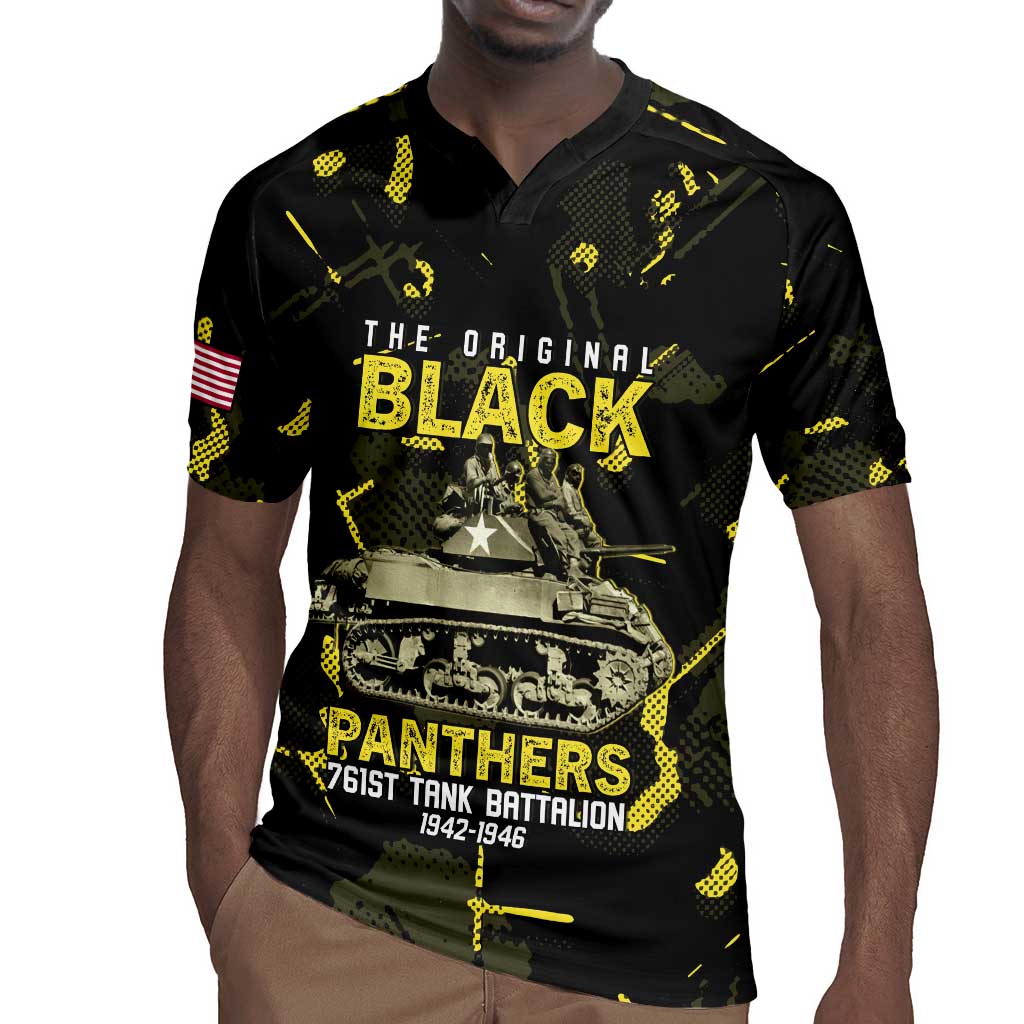 The Original Black Panthers 761st Tank Battalion Rugby Jersey African American Heroes - Wonder Print Shop