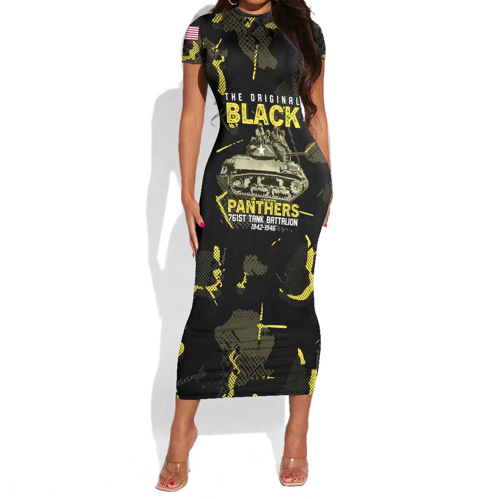 The Original Black Panthers 761st Tank Battalion Short Sleeve Bodycon Dress African American Heroes - Wonder Print Shop
