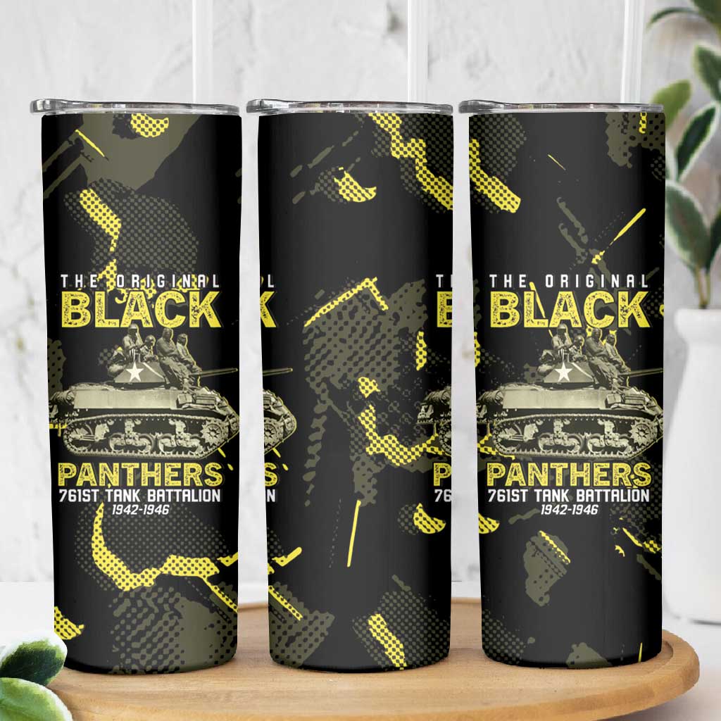The Original Black Panthers 761st Tank Battalion Skinny Tumbler African American Heroes - Wonder Print Shop