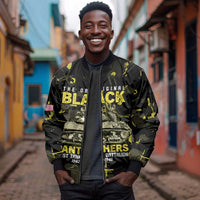 The Original Black Panthers 761st Tank Battalion Sleeve Zip Bomber Jacket African American Heroes - Wonder Print Shop