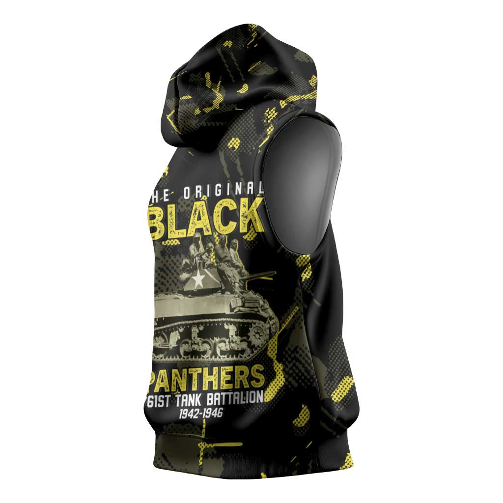The Original Black Panthers 761st Tank Battalion Sleeveless Hoodie African American Heroes - Wonder Print Shop